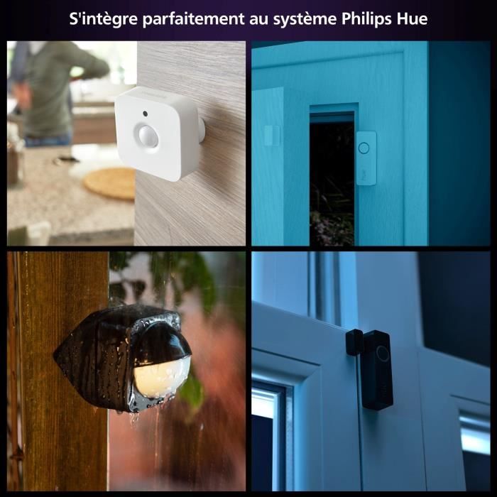 Caméra filaire - Philips Hue - Secure - HD 1080P - Utilisation intérieure ou extérieure - Contrôle avec une seule application - Noir