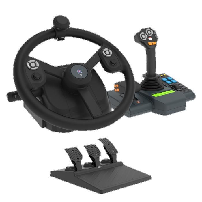 Volant de simulation agricole - HORI - PC - 340 mm - 900° de rotation - 76 boutons