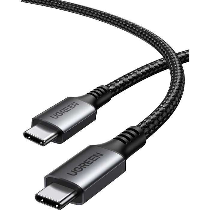 Câble USB-C - UGREEN - Câble data 1 m - 60W - Nylon - PD - Noir