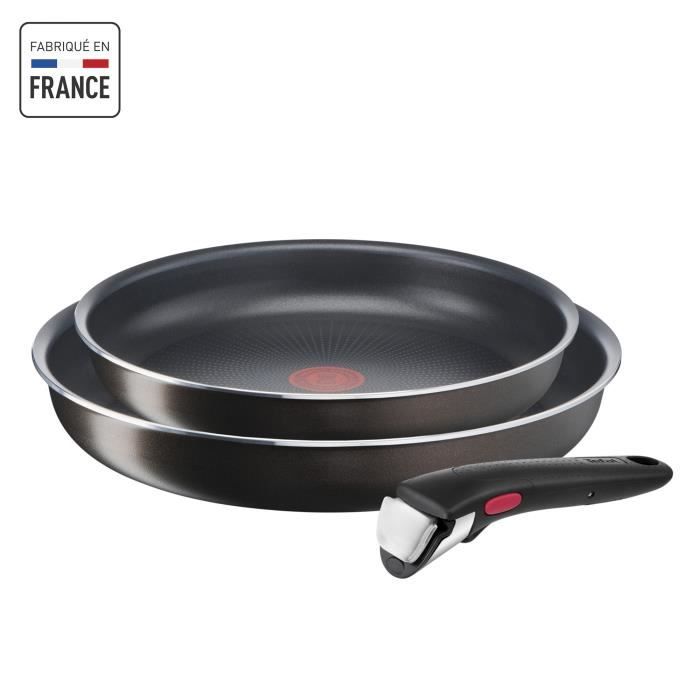 TEFAL Ingenio Easy Plus, Poeles 24/28 cm, revetement antiadhÈsif, tous feux sauf induction, compatible lave-vaisselle, L1509202