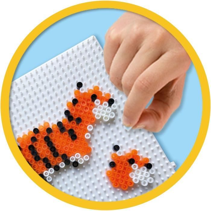 Perles a repasser - Animaux Safari - SES CREATIVE - Crée des animaux en 3D comme un éléphant, un tigre, ou un crocodile.