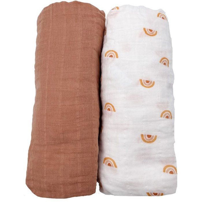 Lot de 2 draps housse bébé - SAUTHON - SUNLIGHT - 60 x 120 cm - Mousseline de coton bio