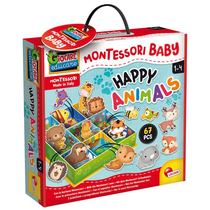Boîte d'apprentissage Tri animaux - Jeu Montessori - LISCIANIGIOCHI - Jeu de classification, Apprentissage des habitats