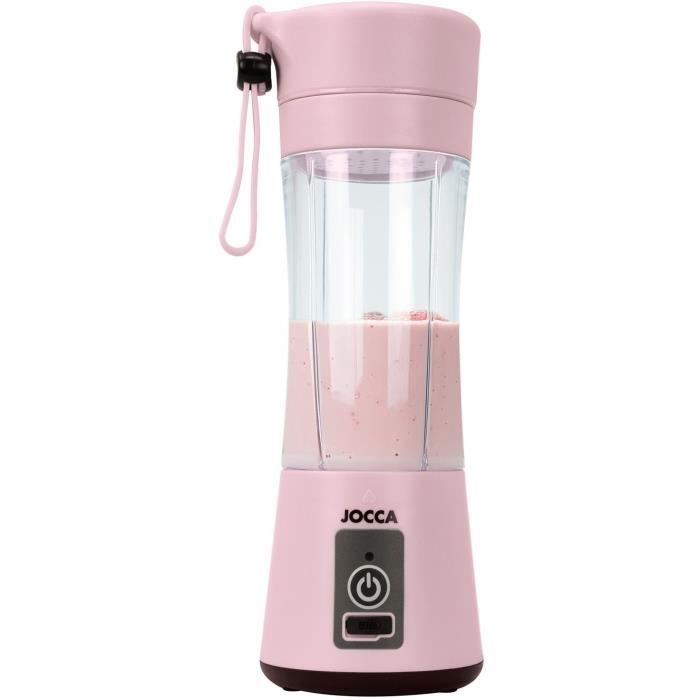 Blender portable - JOCCA - SWEET - 380 ml - 2000 mAh - Avec câble USB - Rose