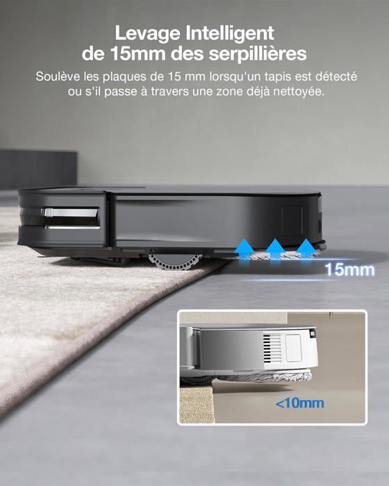 ECOVACS DEEBOT X2 COMBO - Robot Aspirateur Laveur avec Aspirateur a Main - 8700Pa - Vidage Automatique Double