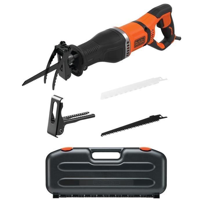 Scie sabre filaire - BLACK&DECKER - BES301K-QS - 750W - Avec mallette de transport