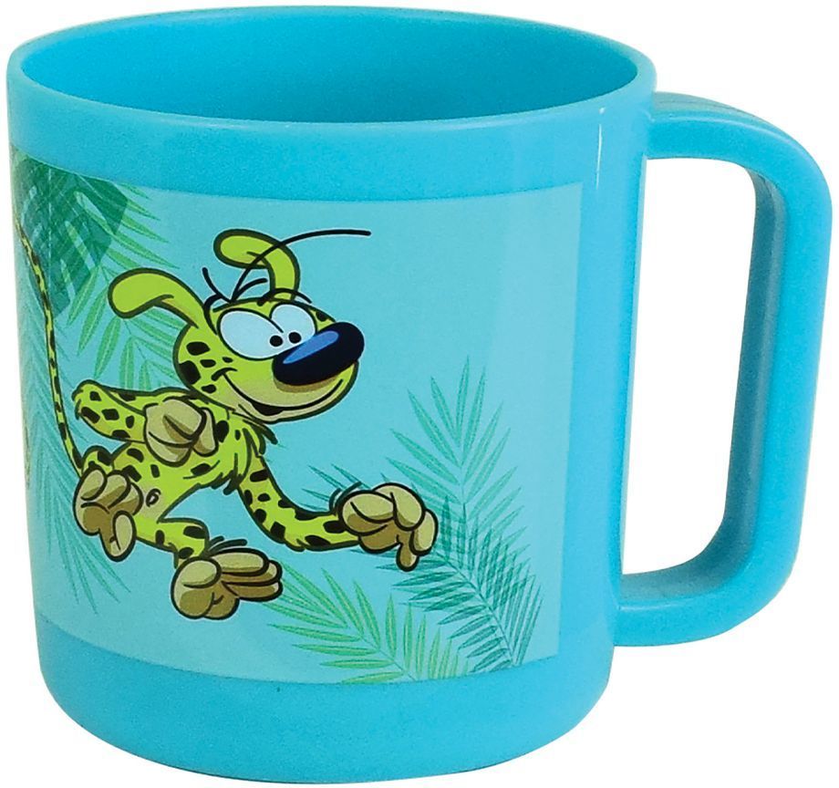 Lot vaisselle - FUN HOUSE - MARSUPILAMI - Verre 220 ml, mug 350 ml, couverts, peluche 18 cm