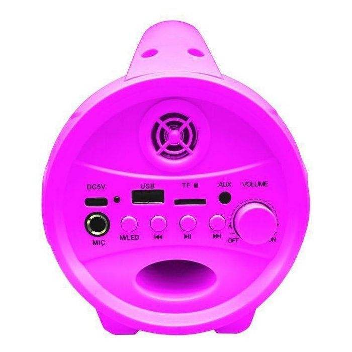 Enceinte Bluetooth Sans-Fil Lumineuse avec Micro Barbie