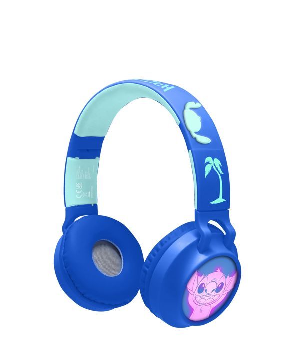 LEXIBOOK - Casque lumineux Bluetooth - Design 3D - Pliable et ajustable - Disney Stitch