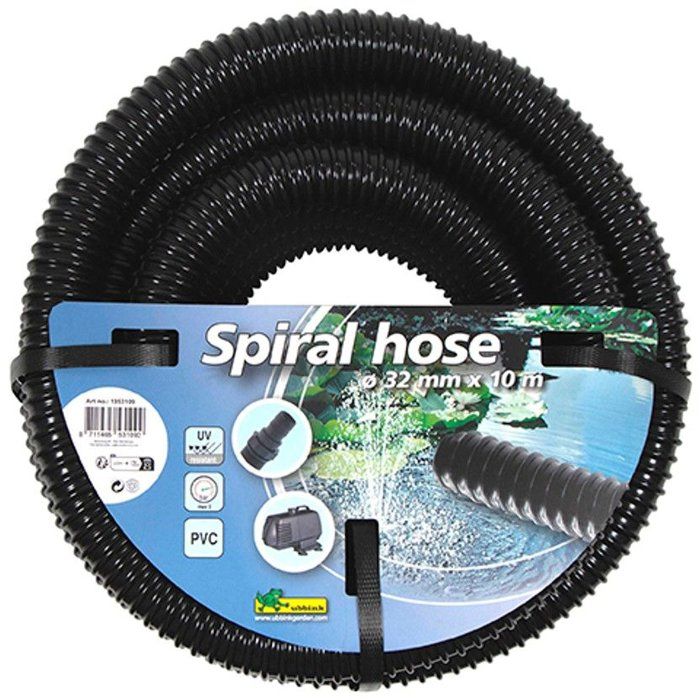 Tuyau spiralé - UBBINK - Ø32 mm (1¼) - Longueur 10 m - Résistant UV - Pression 1 bar
