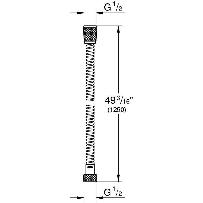 Flexible de douche - GROHE - 22106000 - 1,25 m - VitalioFlex - Métal Long-Life