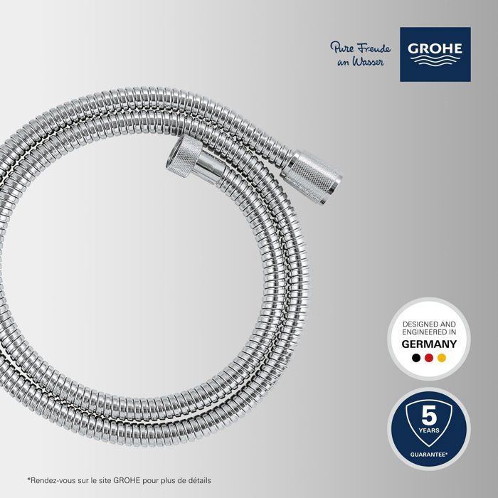Flexible de douche - GROHE - 22106000 - 1,25 m - VitalioFlex - Métal Long-Life