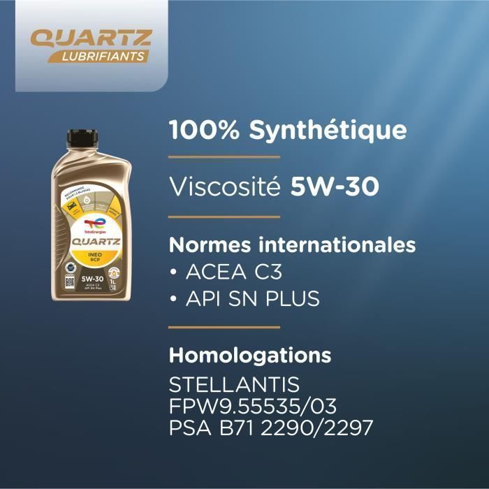 Huile moteur - TOTALENERGIES - Quartz Ineo RCP 5W-30 - 1L