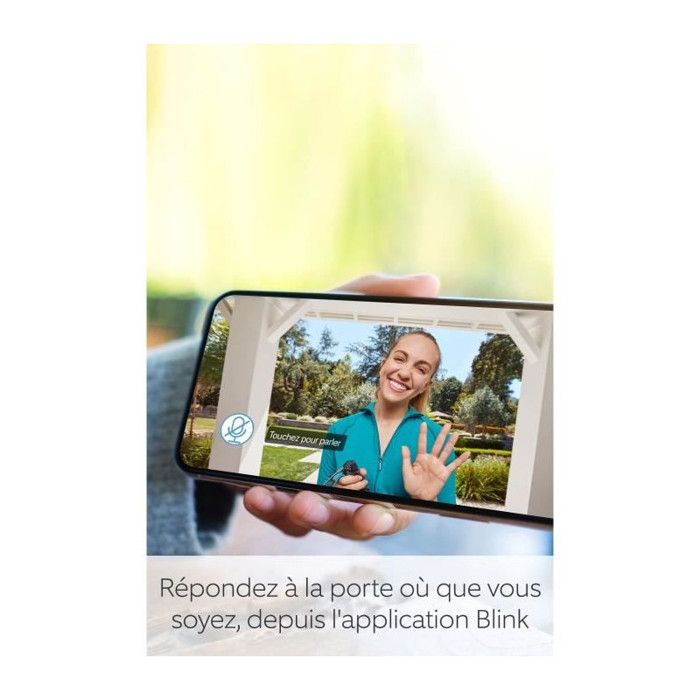 Sonnette vidéo Blink BLANC kit sonnette