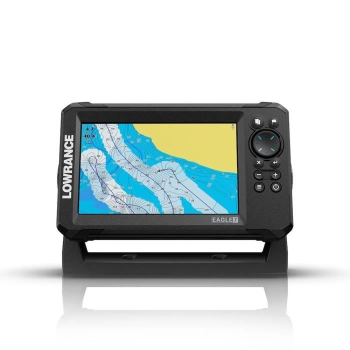 Combiné GPS sondeur - LOWRANCE - Eagle 7 - Sonde SplitShot HD - Écran IPS - IPX7