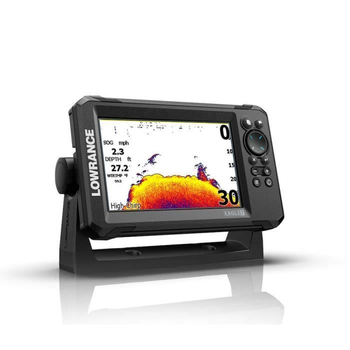 Combiné GPS sondeur - LOWRANCE - Eagle 7 - Sonde 83/200 HDI - Écran IPS - FishReveal