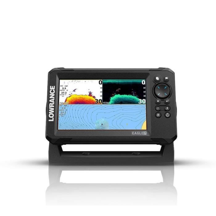 Combiné GPS sondeur - LOWRANCE - Eagle 7 - Sonde 83/200 HDI - Écran IPS - FishReveal