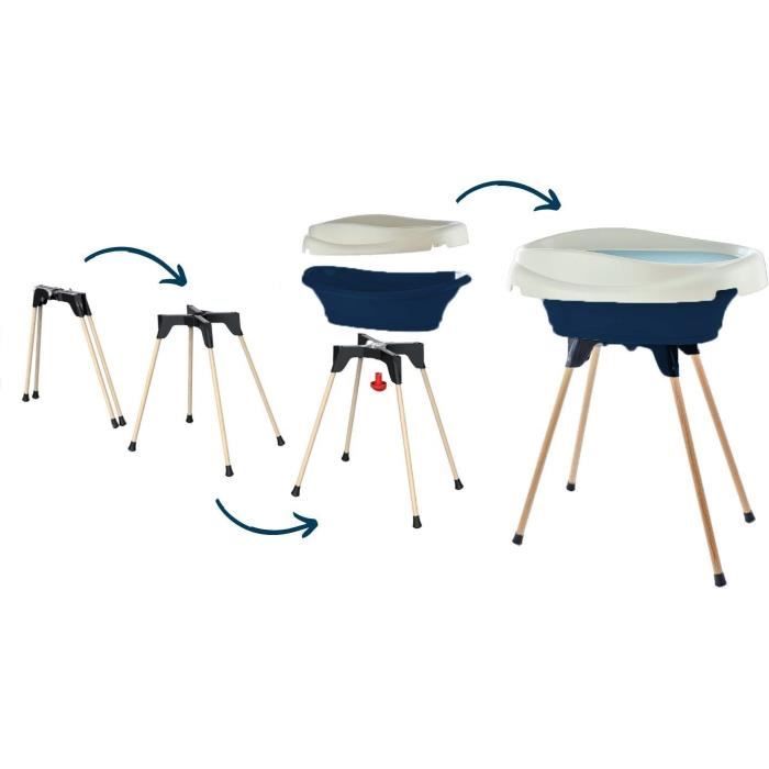 Pack plan a langer et baignoire - THERMOBABY - VASCO - Bleu Océan - 2 en 1