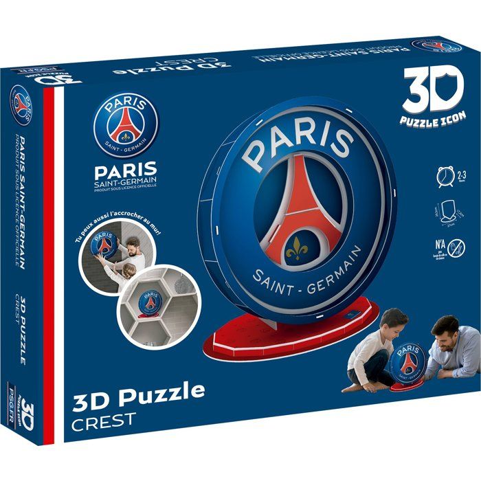 Puzzle 3D - MEGABLEU - Écusson Paris Saint Germain - 19 pieces - Des 7 ans