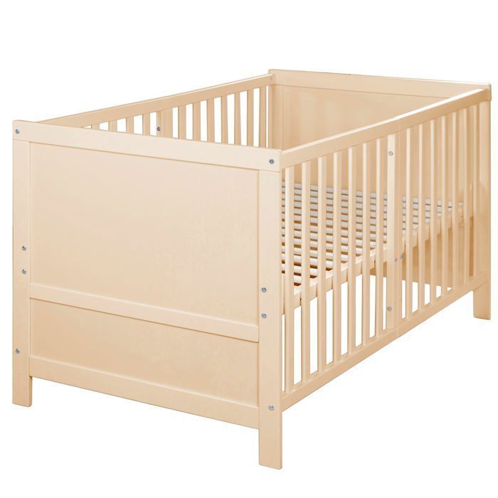 Lit bébé évolutif - 70 x 140 cm - ROBA - EASY SLEEP - Bois naturel