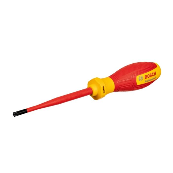 Bosch Professional tournevis VDE plat/PH1x100 (certifié jusqu'a 1 000 V, isolé avec un élastomere thermoplastique (TPE))