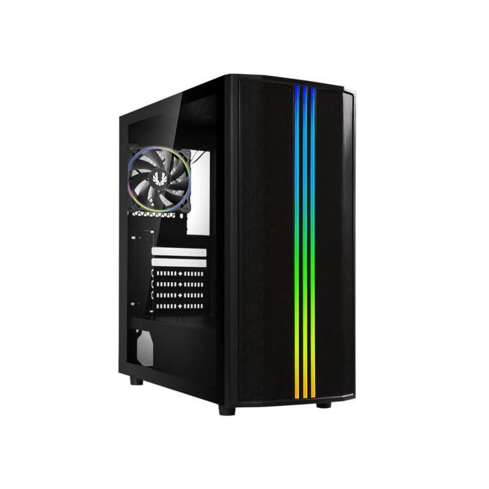 Boîtier Semitower - Bitfenix - Saber Mesh RGB - Noir - 4 baies internes - Refroidissement par air