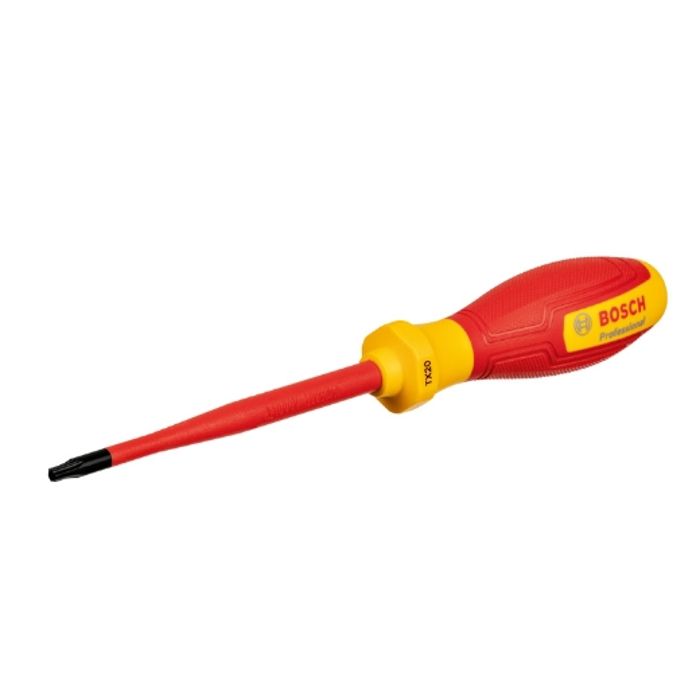 Tournevis VDE - BOSCH - TX20x100 - Isolé jusqu'a 1000 V - Élastomere thermoplastique - Antidérapant