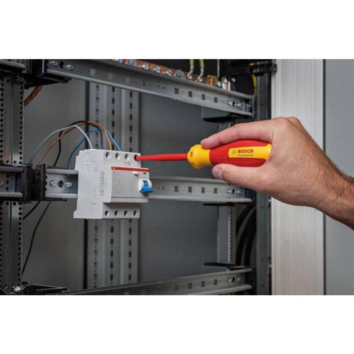 Tournevis VDE - BOSCH - TX25x100 - Isolé jusqu'a 1000 V - Élastomere thermoplastique - Antidérapant