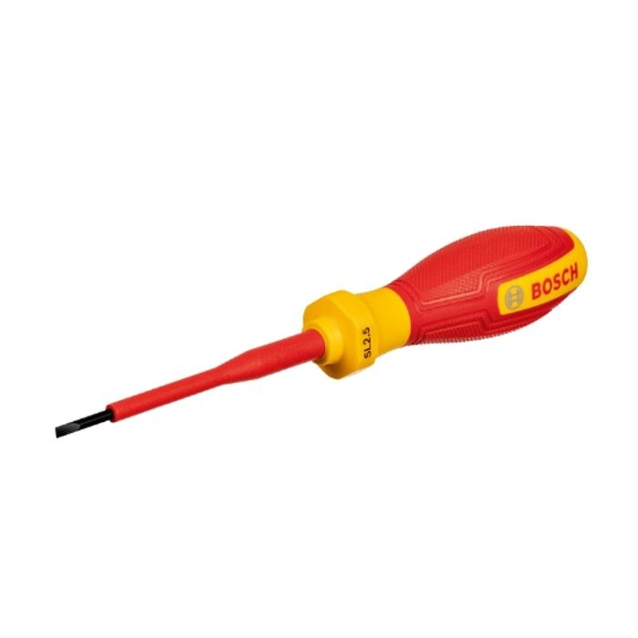 Tournevis VDE - BOSCH - SL2.5x75 - Isolé jusqu'a 1000 V - Élastomere thermoplastique - Ergonomique