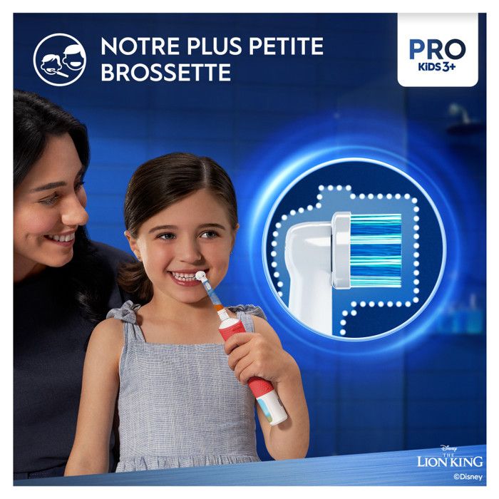 Brosse a dents électrique - Oral-B - Vitality Pro 103 - Disney Le Roi Lion - 2 modes - Pour enfants de 3 ans et plus