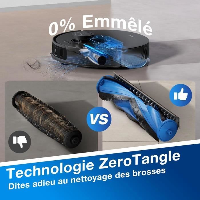 ECOVACS Aspirateur Robot DEEBOT N20 Pro Plus, Robot Aspirateur Laveur 8000Pa avec vidange Automatique poussire, Batterie 300 Min