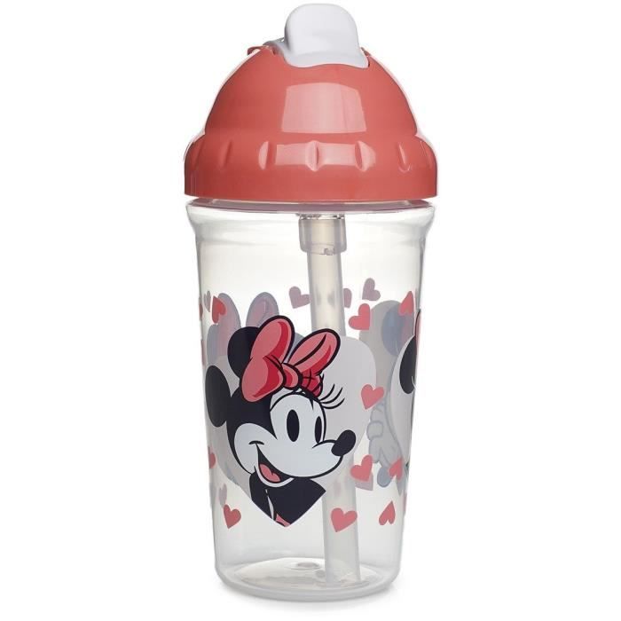 Tasse a paille - THERMOBABY - 295 ml - Anti-fuites - Clip - Minnie