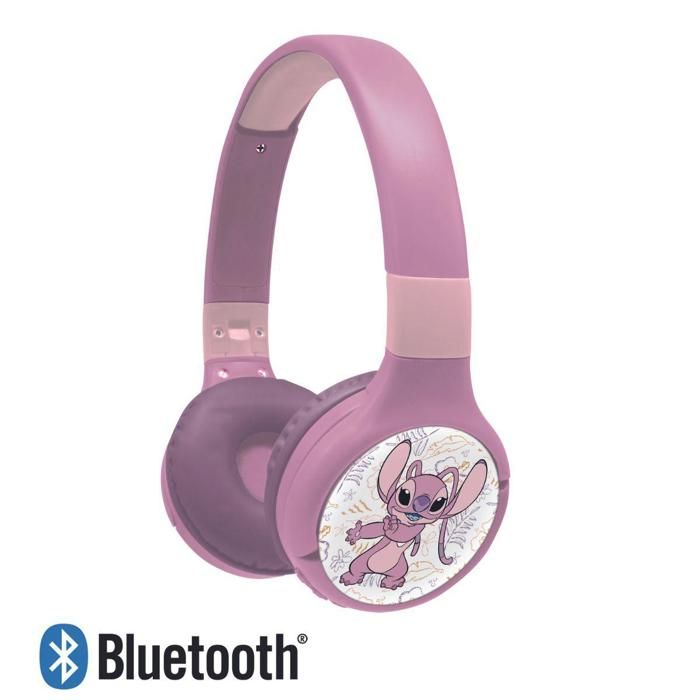 Casque 2 en 1 Bluetooth et Filaire confortable et pliable pour enfants avec limitation de son Angel
