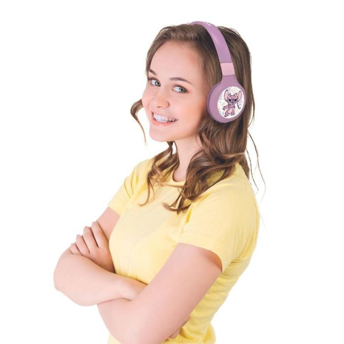 Casque 2 en 1 Bluetooth et Filaire confortable et pliable pour enfants avec limitation de son Angel