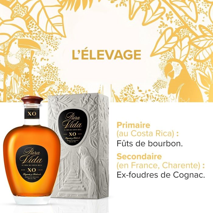 PURA VIDA - XO - Rhum Vieux - 40,0% Vol. - 70 cl