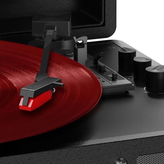 Platine vinyle - MIXX - Revival 55 - Enceintes stéréo intégrées - 3 vitesses - Bluetooth - Sortie RCA - Noir