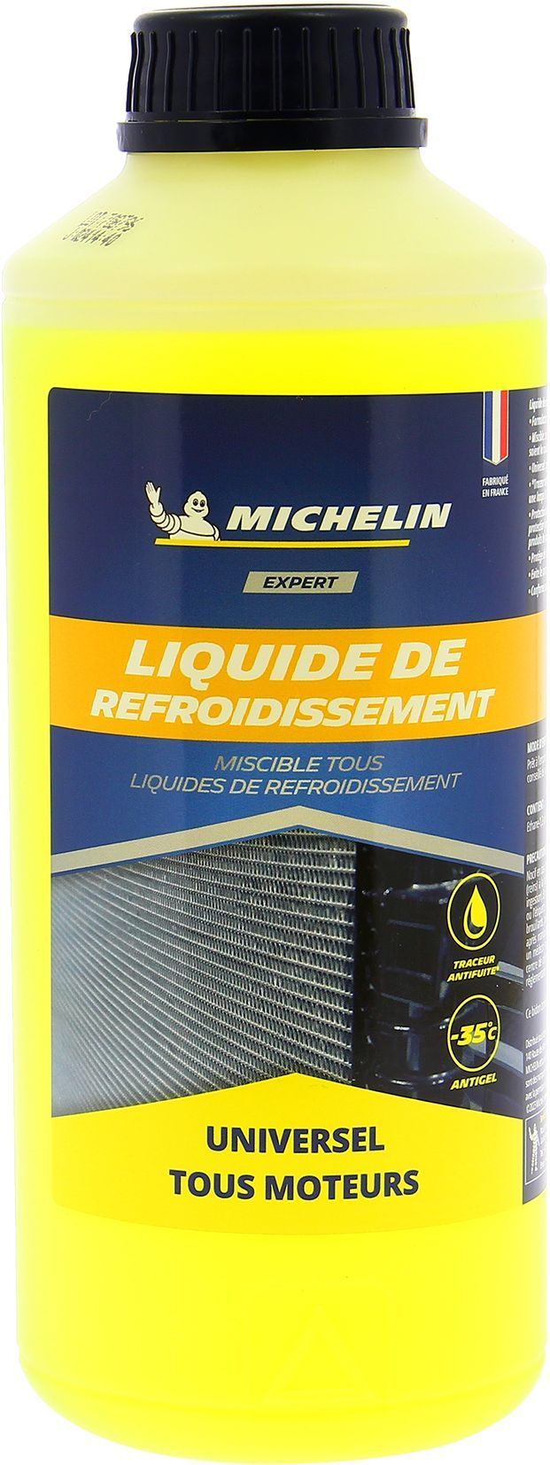 Liquide de refroidissement - MICHELIN - Jaune - UNIVERSEL tous moteurs - 1L