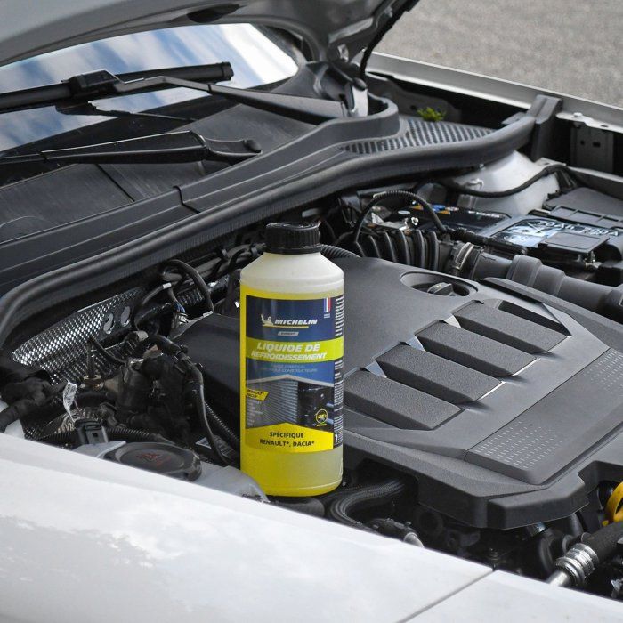 Liquide de refroidissement - MICHELIN - Jaune - Adapté aux normes RENAULT DACIA - 1L