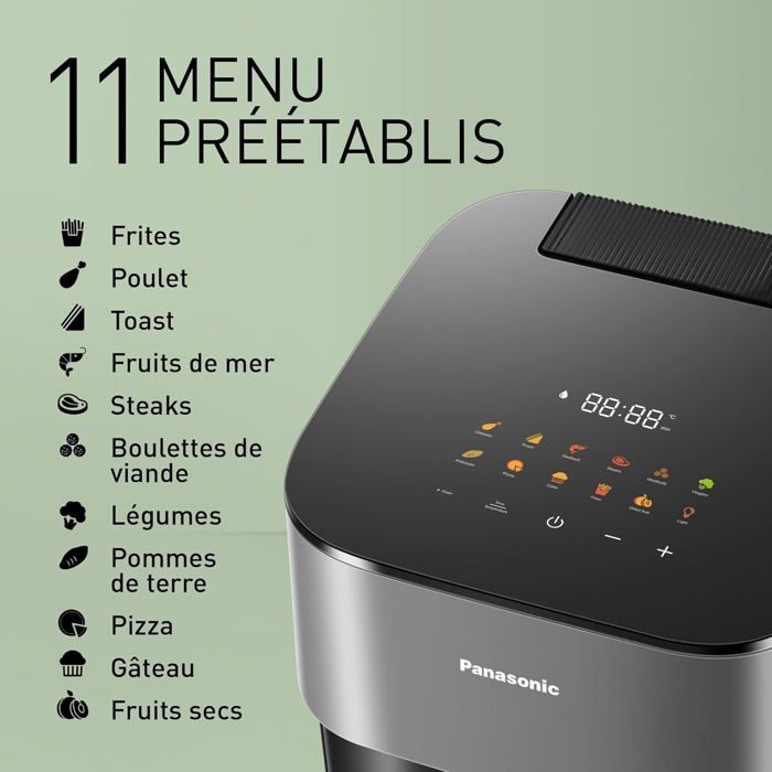 Friteuse a air - Panasonic - NF-CC500SXE - 5 L - 1400 watts - TempÈrature rÈglable