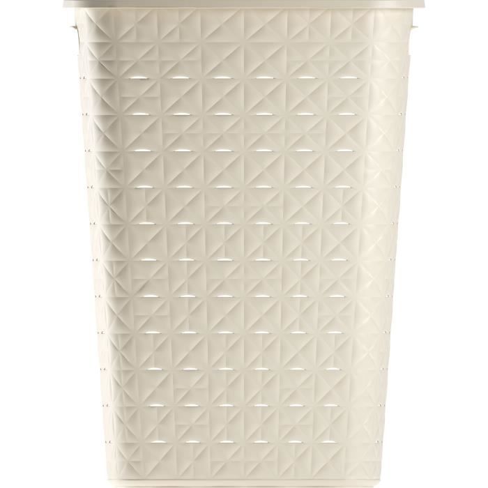 Coffre a linge - Curver - Softex - 56 L - Beige