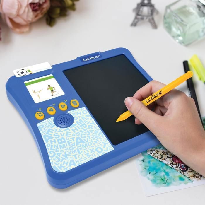 Imagier interactif - LEXIBOOK - Bilingue - 200 cartes éducatives - Tablette a dessin - Apprentissage ludique