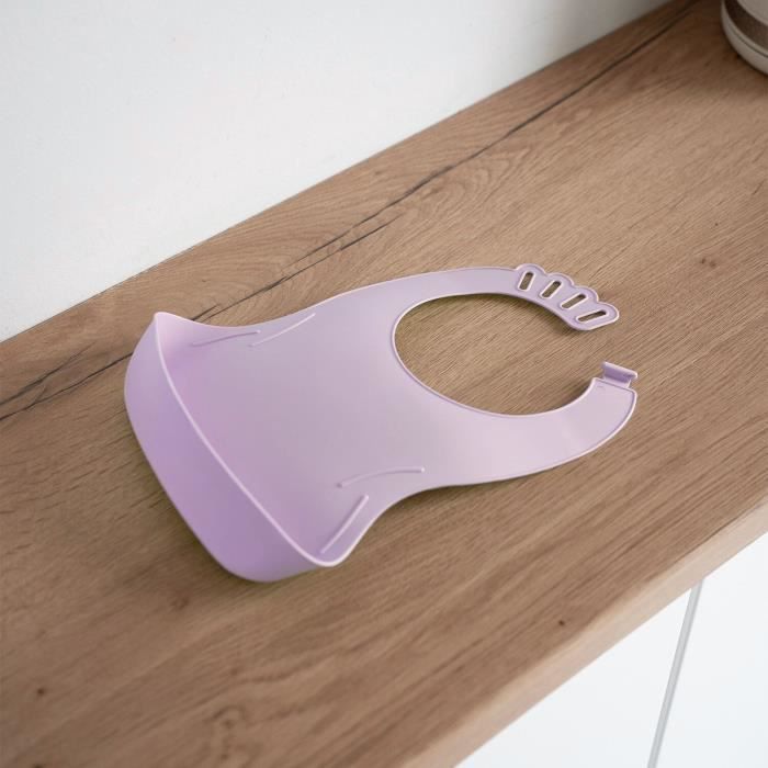 Lot de 2 bavoirs - THERMOBABY - BIBOU - Lilas et Citron - Ajustables et étanches