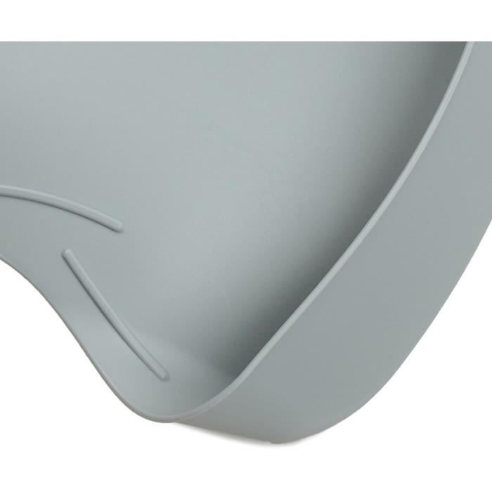 Lot de 2 bavoirs - THERMOBABY - BIBOU - Vert Céladon et Gris Charme - Ajustables et étanches