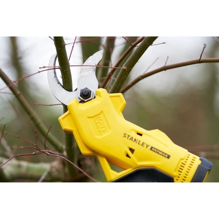 Sécateur électrique sans fil + batterie 4Ah + chargeur - Stanley Fatmax - SFMCPP32M1-QW - 18V - coupe 32mm