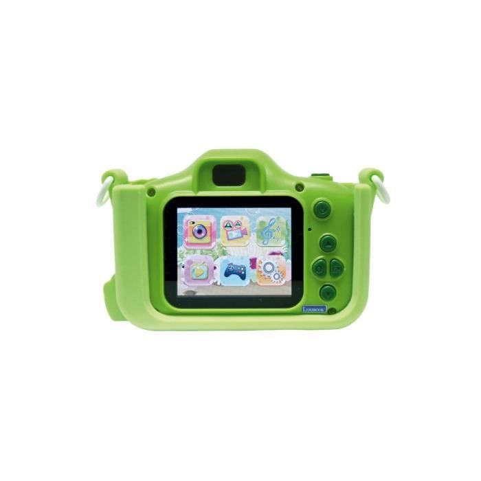 LEXIBOOK - Appareil photo pour enfant avec protection - 4 en 1 -Dino - Carte mémoire incluse