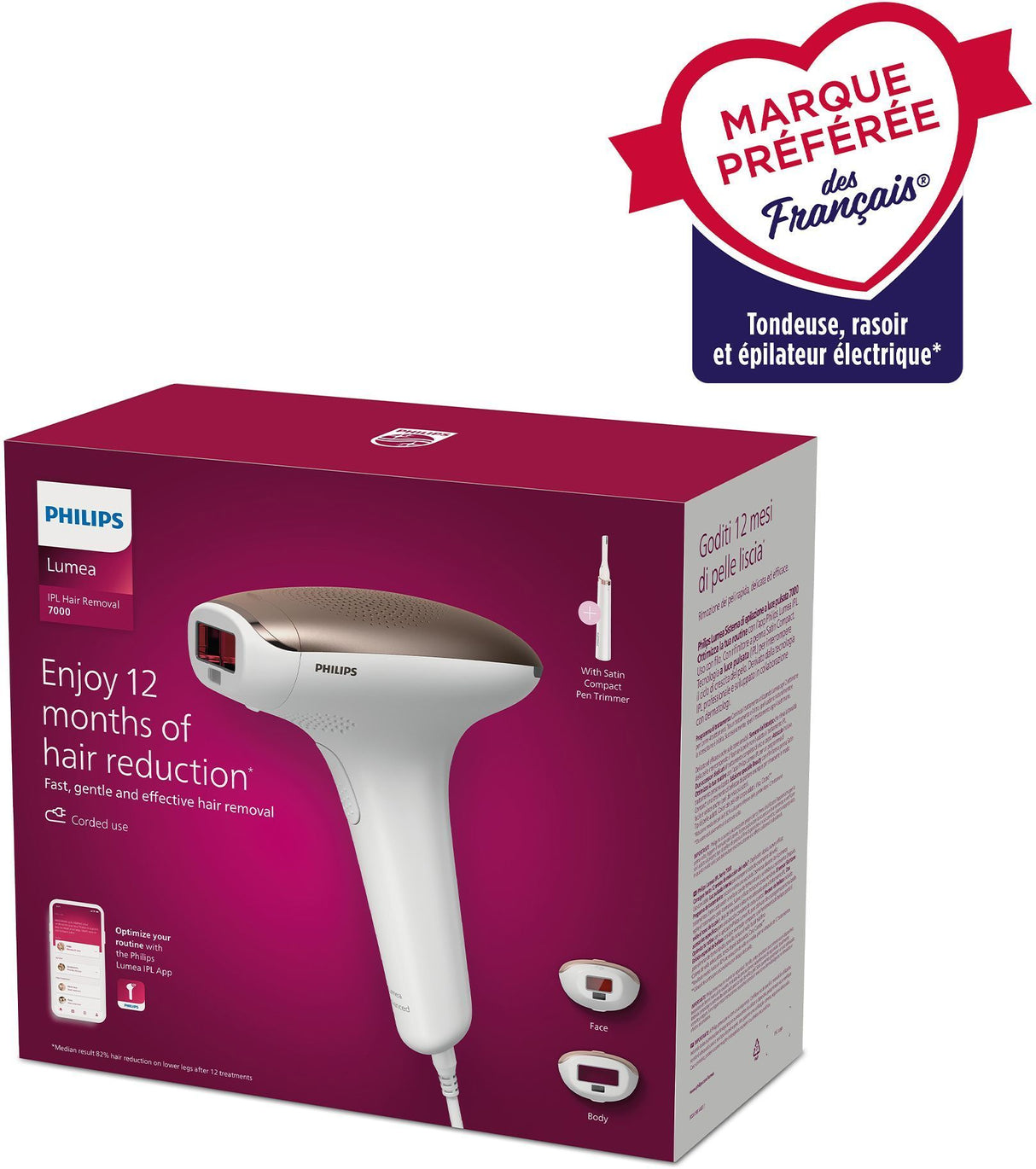 PHILIPS BRI921/00 - Epilateur a lumiere pulsée - Lumea Advanced - Embout corps 4 cm² - Embout précision 2 cm²