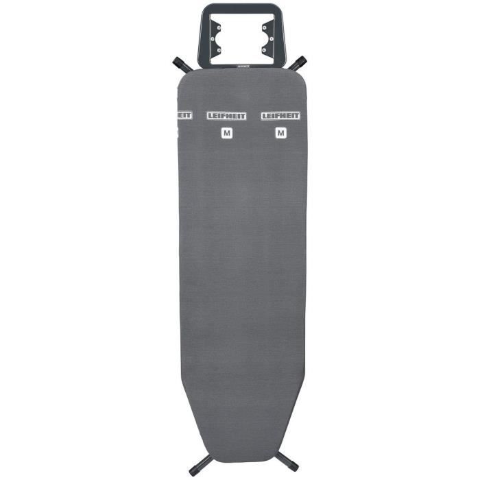 Table a repasser - Leifheit - Classic M Black - Hauteur réglable de 69 a 88 cm - Housse en cotton - 120 x 38 cm