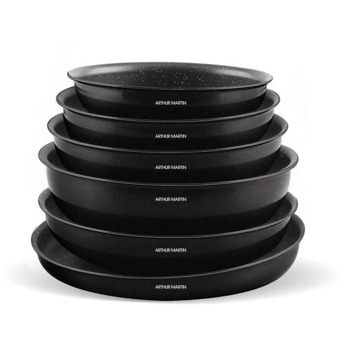 Batterie de cuisine induction - Arthur Martin - AM558 - Aluminium - 20 pieces - Poignée amovible - Tous feux dont induction