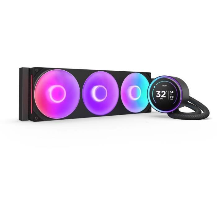 Watercooling - NZXT - RL-KR36E-B2 - Kraken Elite 360 RGB - Écran LCD IPS 2.72 - Ventilateurs RGB - Noir