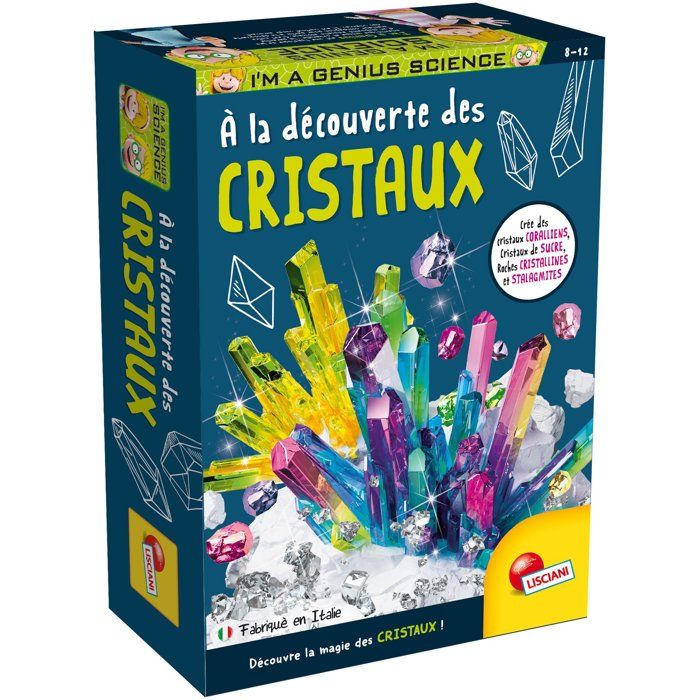 I'M A GENIUS Pocket Découverte des Cristaux - Kit Scientifique - LISCIANIGIOCHI - Cristallisation & Expériences - Des 8 ans